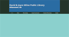 Desktop Screenshot of milnelibrary.org